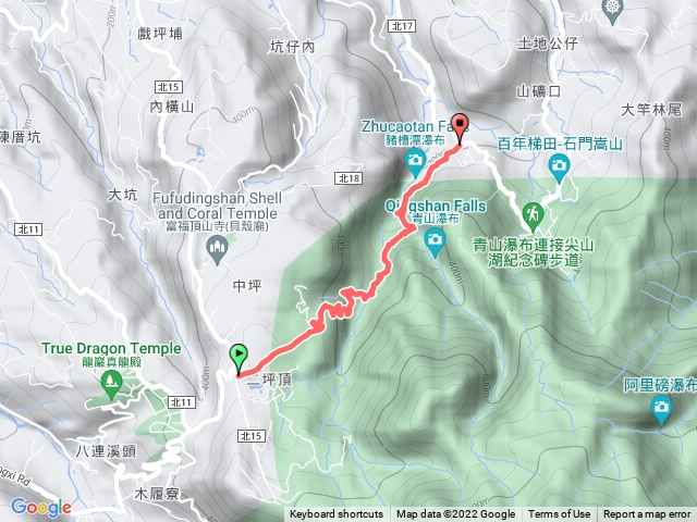 二坪頂下老梅瀑布