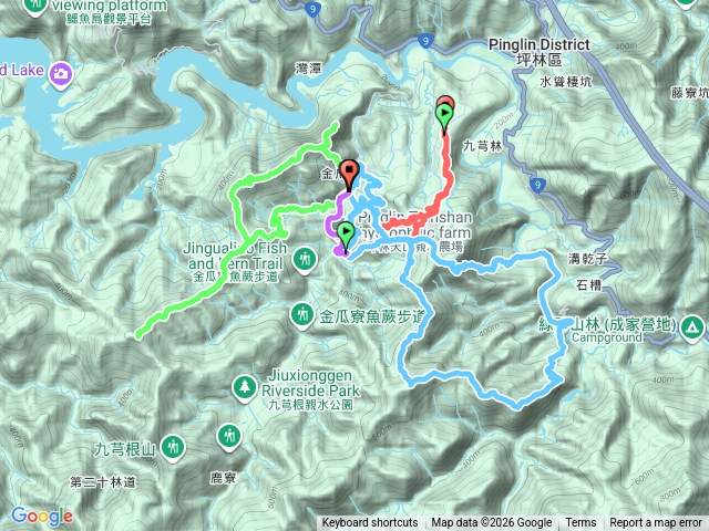 金瓜寮古水圳道+龜窟崙&倒吊子山+目五寮山+大林油杉步道+倒吊嶺山-8字行.....(新北坪林)預覽圖
