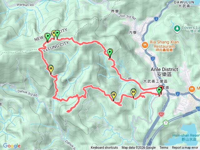 三層山、烏子頭山、大牛稠嶺、面桶寮古道、面桶寮山．三界山．界寮縱走、興基坑山、大武崙東都大樓O型預覽圖