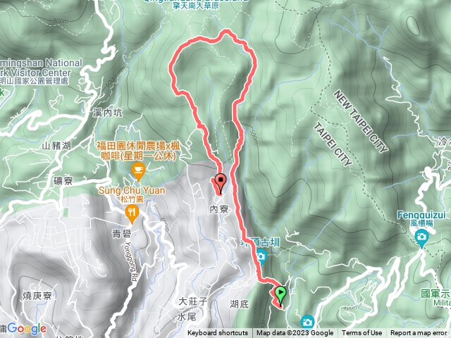 坪頂古圳-新圳頭山-内雙溪古道-竹篙山-瑪礁古道-内寮古道