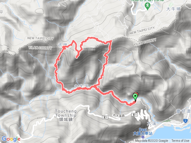 大溪川古道O型(鹿窟尾尖-日航空殉職記念碑-睏牛山-尪仔嶺)