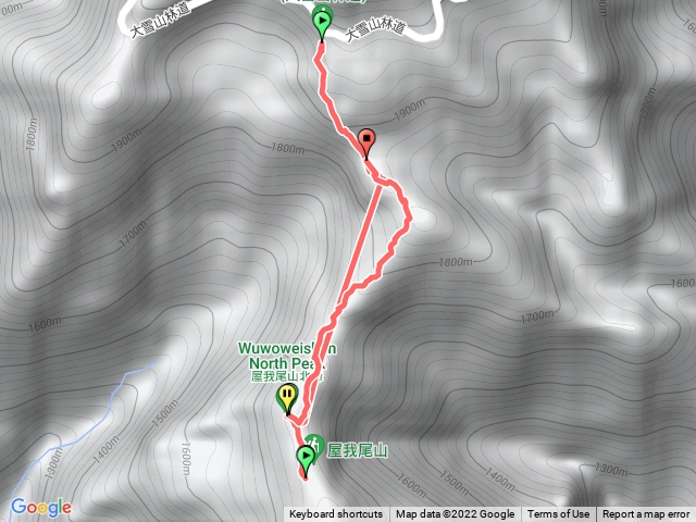 屋我尾大雪山林道