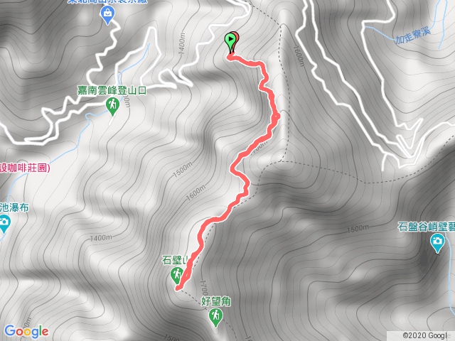 北登山口進出石壁山