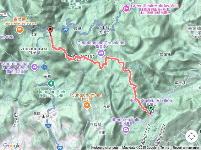 陽明山東西大縱走（東段)風櫃嘴至小油坑