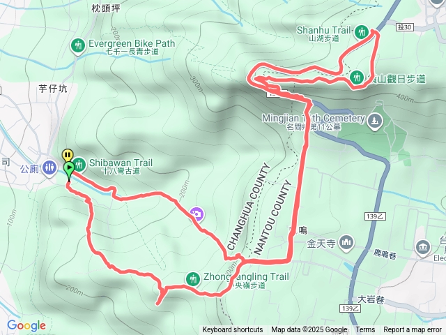 清水岩二峰^中央嶺步道擎天崗^橫山^十八彎古道O遶