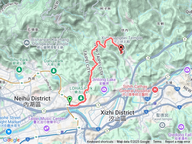 內湖內溝山老鷹尖山三秀山／拱北殿20250216