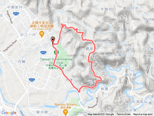 五百戶-法華山-土地公嶺-香園亭 大O形