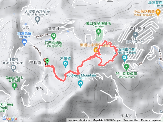 石門路70號登山口-直上山中湖-繞湖一大圈（將軍嶺做伸展）回山中湖-原路返回70號登山口