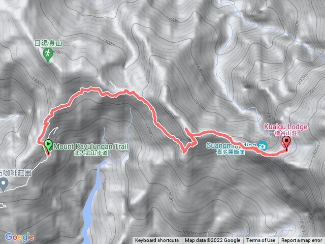 新登山口- 舊登山口- 西大武山-檜谷山莊
