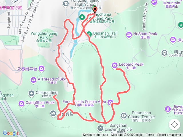 臺北松山永春陂公園-豹山溪步道環走