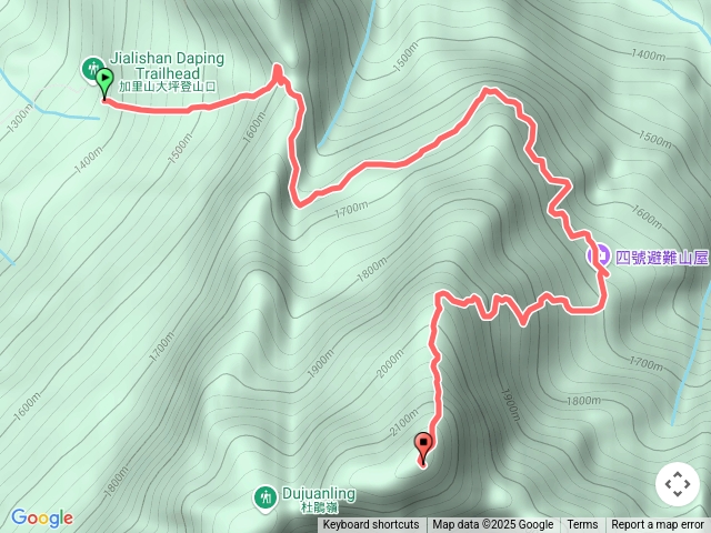 【加里山】大坪登山口(原路往返)