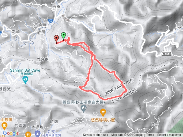 內詩郎山、金平山北峰、金平山（2M走山）
