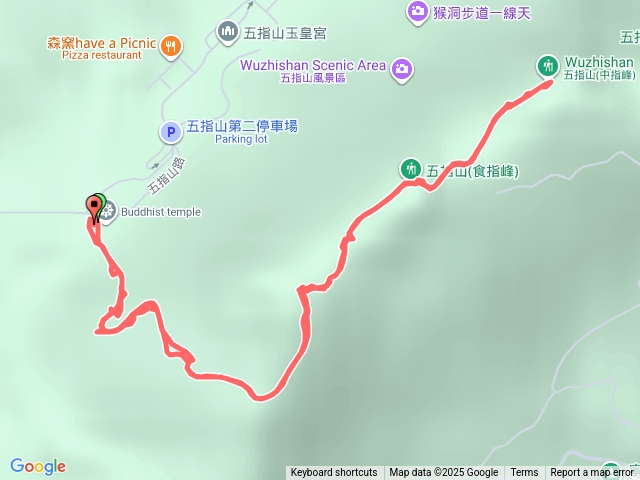 五指到中指