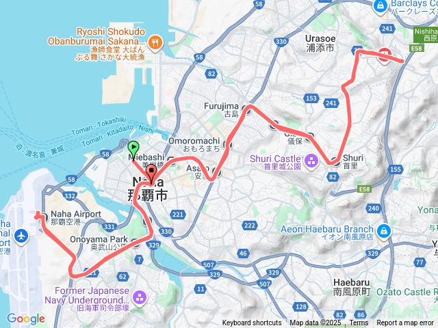 2025.11.06探索星號郵輪之旅那霸輕軌列車遊軌跡