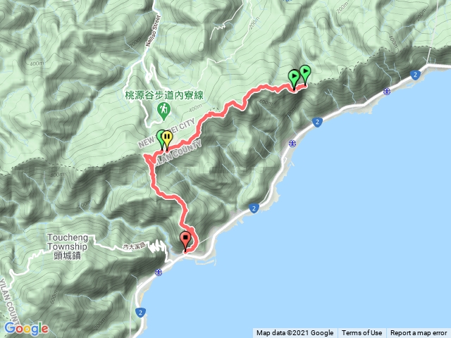 草嶺古道埡口到大溪河濱公園
