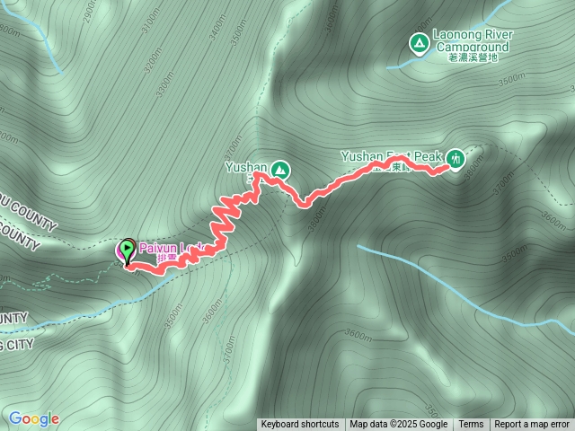 排雲到玉山主、東峰