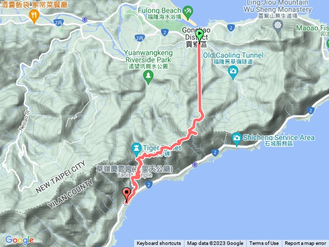 福隆龜媽坑古道 福隆山 大湖山出大里