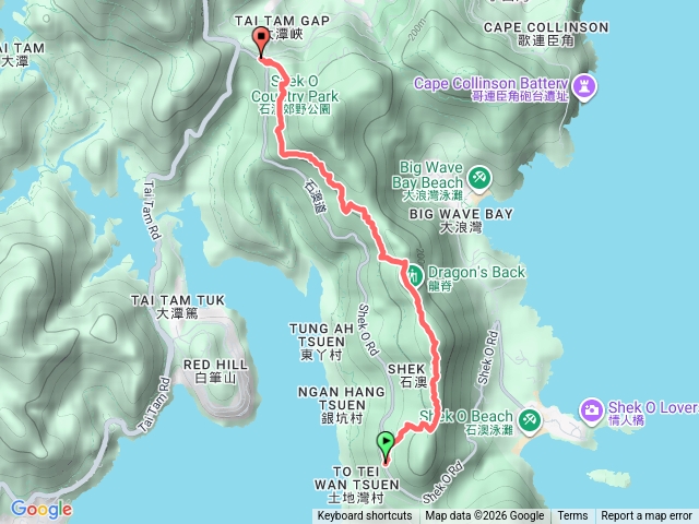 龍脊步道土地灣到歌連臣角