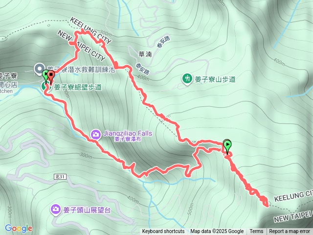 姜子寮福興宮-姜子寮絕壁-姜子寮山-旗尾崙(小o)