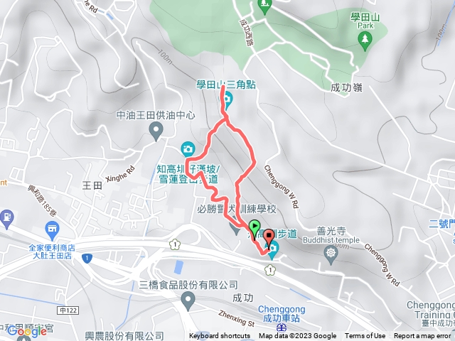 知高圳步道、學田山