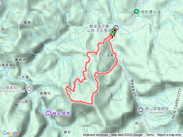 2025.10.11雙溪泰平保成坑口～埤頭吳家大厝～北稜～豎旗山～西北稜～江家古厝～藤寮坑古道～溪尾寮農路0行