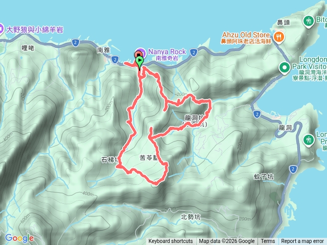 黃金8.5稜（石梯坑古道-紅毛山-苦苓嶺-龍洞坑古早厝地-龍洞坑古道-龍洞大瀑布-南雅山主峰/西峰-老鷹岩-海狗岩）預覽圖