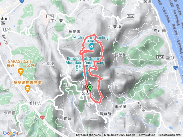 觀音山公車總站-小北插-鷹仔尖-二尖-駱駝嶺-北橫五六段-硬漢嶺