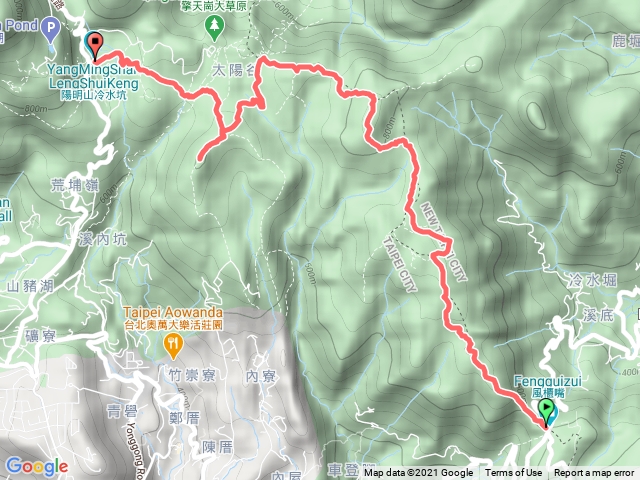 陽明山東西大縱走東段