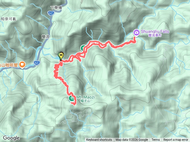 雙流森林遊樂區帽子山雙流瀑布沿山步道預覽圖