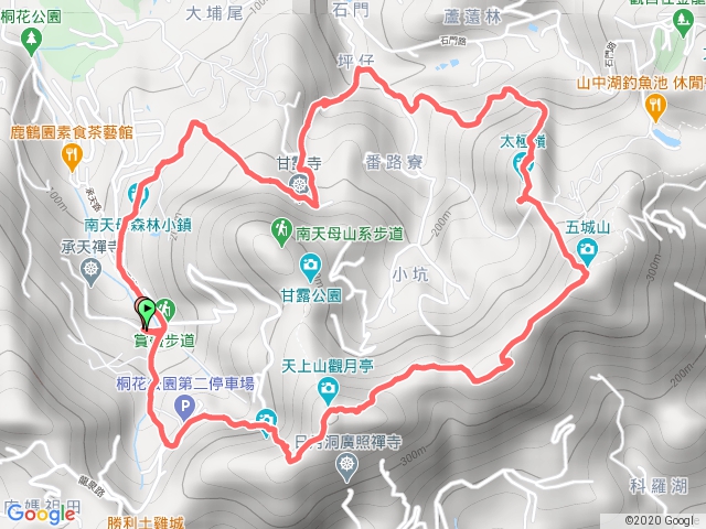 20190105_[O型] 桐花公園-天上山-五城山-太極嶺
