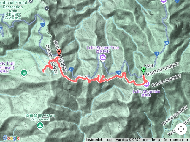 鹿林登山口-石山-兒玉山-特富野