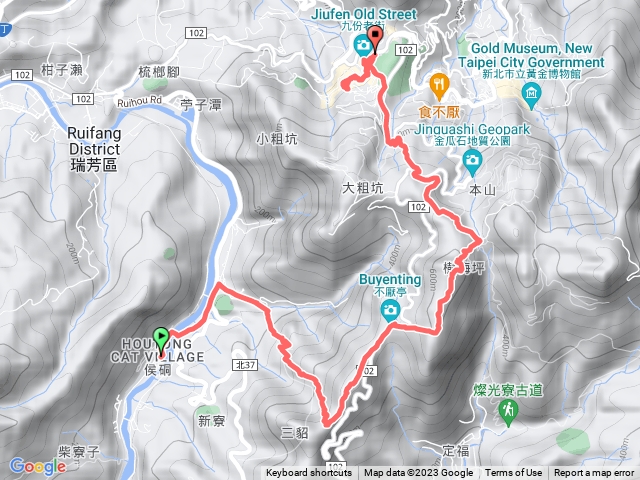 猴峒，金字牌古道牡丹山九份老街