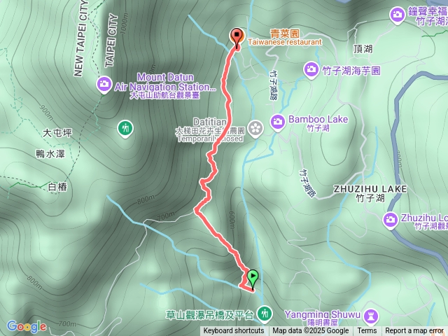 猴崁圳步道_草山觀瀑吊橋