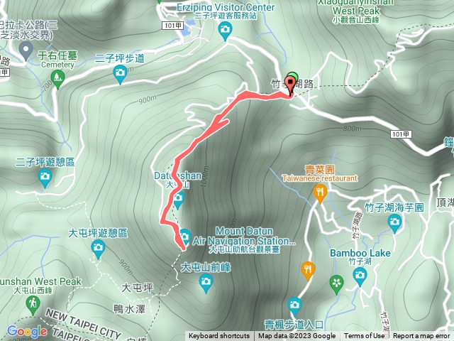 大屯山三角點-鞍部停車場