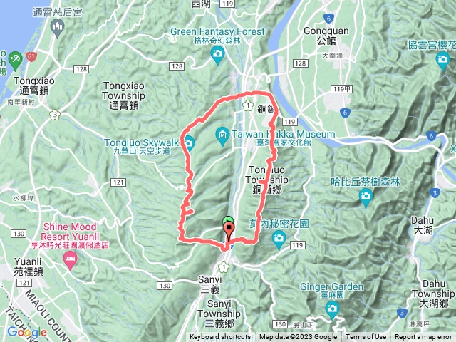 三員縱走+虎頭崁山+銅鑼天空步道+長潭坑山+三通嶺