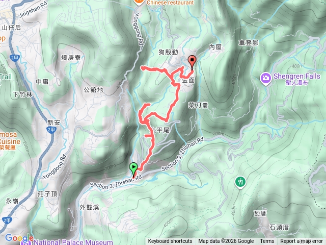 沙崙-平菁步道-溪山百年古圳-瀑布-大平尾山-鵝尾山水田-平菁街42巷-竹林步道(來回)-平等國小預覽圖
