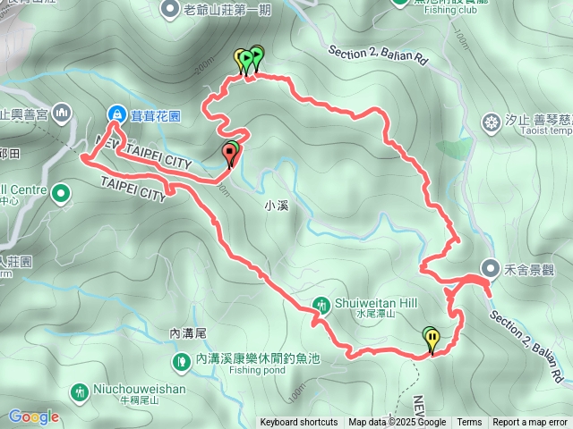 凱達格蘭山、水尾潭山丶大丘田山O型