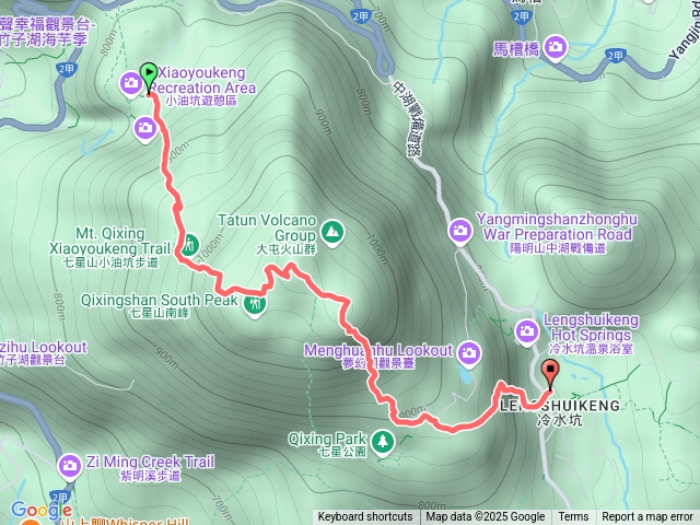 冷水坑到小油坑來回（經夢幻湖）