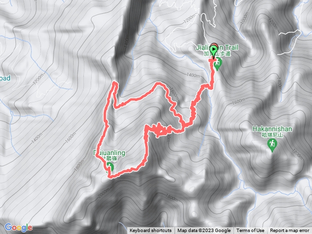 加里山、杜鵑嶺 O 型 (鹿塲去回)