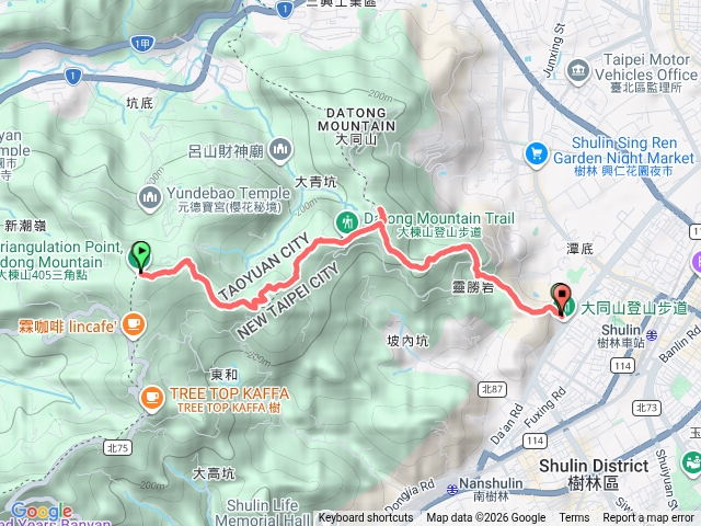 大同山、青龍嶺、大棟山（往返）預覽圖