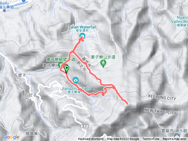 姜子寮古道-旗尾崙-泰安瀑布