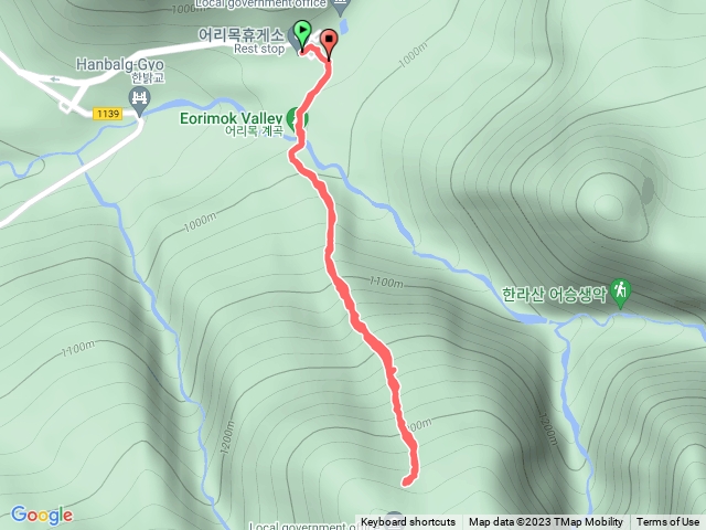 漢拿山御里牧綫路