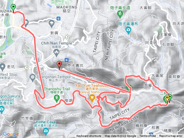貓空圓山二格山O字健行