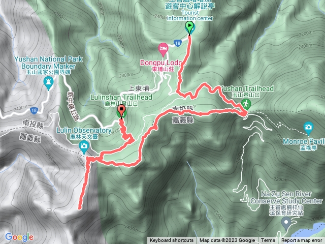 麟趾山、鹿林山、鹿林前山、真鹿林山