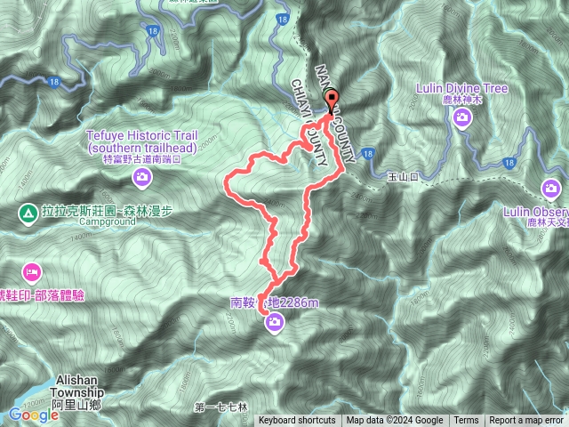 兒玉山、東水山、北霞山、水山舊鐵道、特富野古道、連走預覽圖