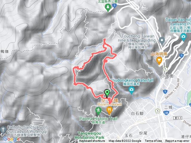 跑馬古道露營地+迴音谷瀑㳍+圓通寺+鵲子山