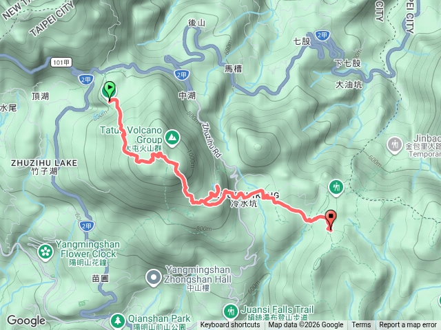 小油坑->七星山->夢幻湖->擎天岡預覽圖