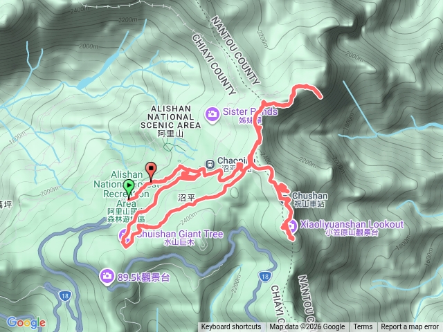 停車場-觀日步道-對高岳-停機坪-祝山車站-小笠原山-水山療癒步道預覽圖