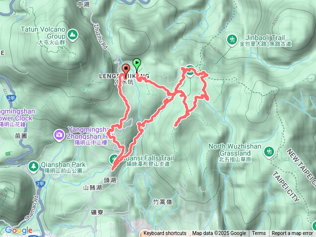 冷水坑擎天崗絹絲瀑布