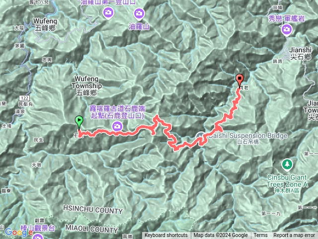 霞喀羅古道整段+霞喀羅(石鹿)大山預覽圖